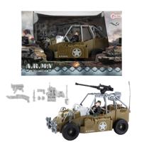 Toi-Toys Militaire soldier force jeep met wapens - thumbnail