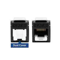 ACT Keystone Jack RJ45 CAT6 Unshielded toolless met shutter. zwart - thumbnail