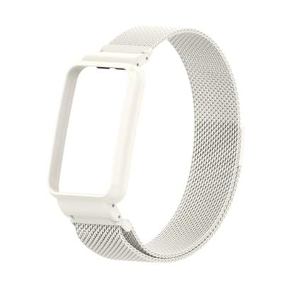Milanese loop bandje met case - Wit - Xiaomi Smart Band 7 Pro Milanese loop bandje met case - Wit - Xiaomi Smart Band 7 Pro