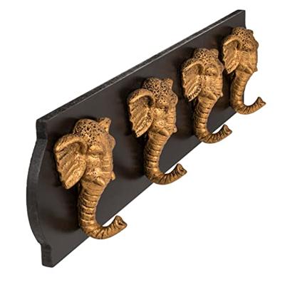 Houten kapstok olifant ca. 48x11x5,5cm