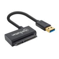 Manhattan 130424 USB 3.0 naar SATA adapter voor het aansluiten van 2,5 SATA harde schijven op USB 3.0-poorten - thumbnail