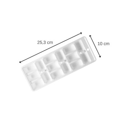 Fackelmann ijsblokjesvormer 24x9 cm wit pp