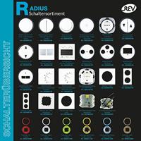 REV 0399620006 Dimmer Inzetstuk Technik Wit, Blauw 1 stuk(s) - thumbnail