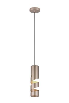 Trio Koker hanglampStream Ø 8cm - messing mat - 364000165