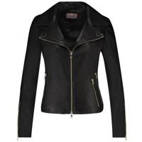 Ibana Dames Jassen in Leder (Zwart) - thumbnail