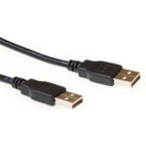 USB 2.0 A Male - A Male kabel 5 meter zwart USB 2.0 A Male - A Male kabel 5 meter zwart