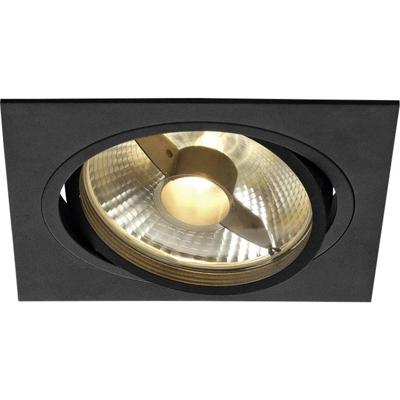 SLV InbouwspotNew Tria ES111 Square zwart met bladveren - 113830