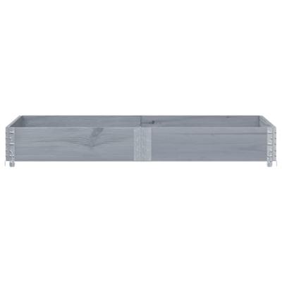 VidaXL Palletopzetrand 150x100 cm massief grenenhout grijs