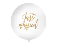 Mega Ballon Just Married Wit - 1m - thumbnail