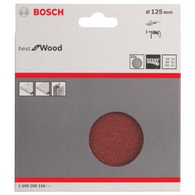 Bosch Accessories 1609200158 Schuurpapier voor schuurschijf Ongeperforeerd Korrelgrootte (num) 40, 80, 120 (Ø) 125 mm 1 set(s)