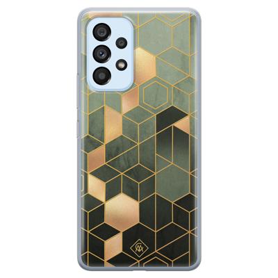 Samsung Galaxy A33 siliconen hoesje - Kubus groen