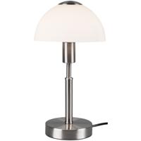 LED Tafellamp - Tafelverlichting - Trion Dans - E14 Fitting - Rond - Mat Nikkel - Aluminium - thumbnail