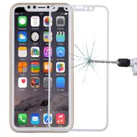 Voor iPhone X 0.3 mm 9H oppervlakte hardheid 4D gebogen volledige scherm Tempered glas Screen Protector (wit) - thumbnail
