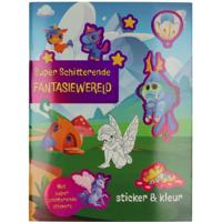 Kleur- en Stickerboek Fantasiewereld - thumbnail