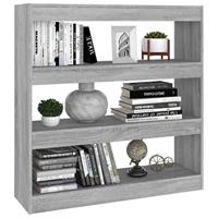 Boekenkast/kamerscherm 100x30x103 cm grijs sonoma eikenkleurig - thumbnail
