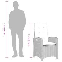 9-delige Tuinset met kussens poly rattan grijs - thumbnail