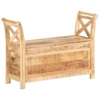 VidaXL Halbankje 103x33x72 cm massief mangohout - thumbnail