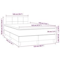 Boxspring met matras stof zwart 120x190 cm - thumbnail