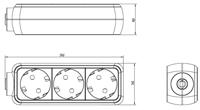Bachmann 387.270S Stekkerdoos 3-voudig Wit Randaarde stekker 1 stuk(s) - thumbnail