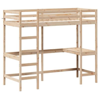 Hoogslaper met bureau massief grenenhout 75x190 cm - thumbnail
