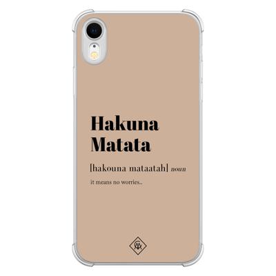 iPhone XR shockproof hoesje - Hakuna matata iPhone XR shockproof hoesje - Hakuna matata
