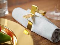 ECHTWERK Tafel accessoires (servetringen van ed, Goud, 4-delig) - thumbnail
