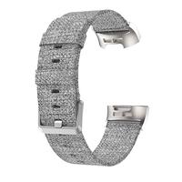 Fitbit Charge 3 & 4 nylon bandje - Grijs - thumbnail