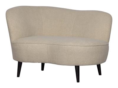 WOOOD Lounge Fauteuil 'Sara' Links, Teddy, kleur Off White