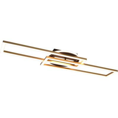 LED Plafondlamp 30W Dimbaar met Afstandsbediening - Mat Goud Aluminium