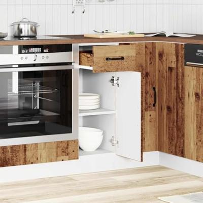Keuken onderkast "Porto" bewerkt hout oud houtkleurig Keuken onderkast "Porto" bewerkt hout oud houtkleurig