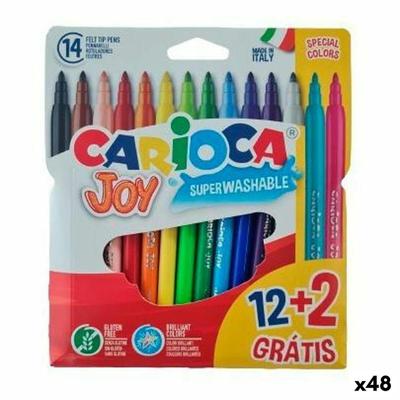 Set Viltstiften Carioca JOY Multicolour 12 Onderdelen (48 Stuks)