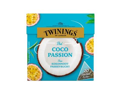 Twinings Zwarte thee kokosnoot passievrucht 20 Zakjes