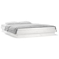 Bedframe LED massief hout wit 120x190 cm 4FT Small Double - thumbnail
