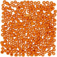 Creativ Company Rocailles, d 3 mm, afm 8/0, gatgrootte 0,6-1,0 mm, oranje, 25 gr/ 1 doos - thumbnail
