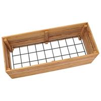 VidaXL Plantenbak verhoogd 100x40x38 cm gerecycled teakhout en staal - thumbnail