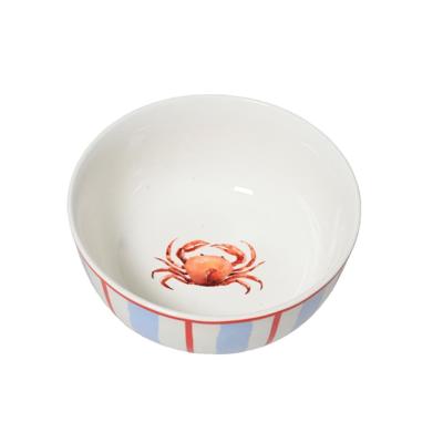Schaal Krab porselein Ø14xH6,3cm