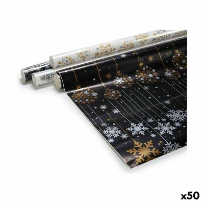 Cadeaupapier Krist+ Zwart 70 x 200 cm 3 x 3 x 70 cm Kerstmis (50 Stuks)