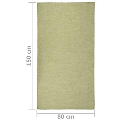 VidaXL Buitenkleed platgeweven 80x150 cm groen