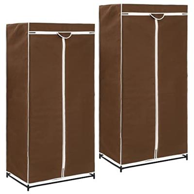 VidaXL Kledingkasten 2 st 75x50x160 cm bruin VidaXL Kledingkasten 2 st 75x50x160 cm bruin