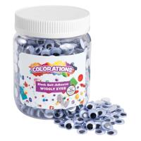 Colorations - zwarte zelfklevende wiebeloogjes, 1000st. - thumbnail