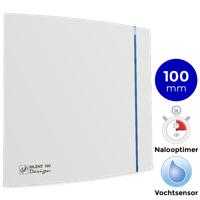 S&P Silent Design 100 CHZ TIMER + VOCHTSENSOR Badkamer/ toilet ventilator - Ø100mm - thumbnail