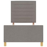 Bedframe met hoofdeinde Taupe 80 x 200 cm Stof - thumbnail