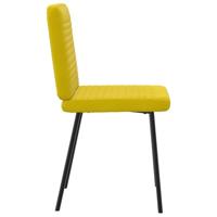 Eetkamerstoelen 2 st fluweel geel - thumbnail