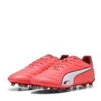 PUMA King Pro Gras / Kunstgras Voetbalschoenen (MG) Rood Wit - thumbnail