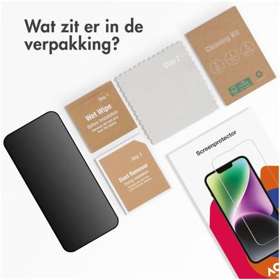 Accezz Gehard Glas Privacy Screenprotector iPhone 15 Plus Smartphone screenprotector Transparant