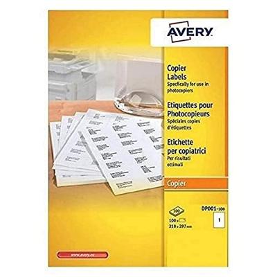 Etiket Avery DP001 210x297 wit 100 etiketten | 5 stuks