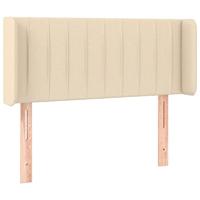 Hoofdbord LED 93x16x78/88 cm stof crèmekleurig - thumbnail