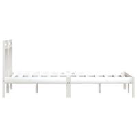 Bedframe massief hout wit 135x190 cm - thumbnail