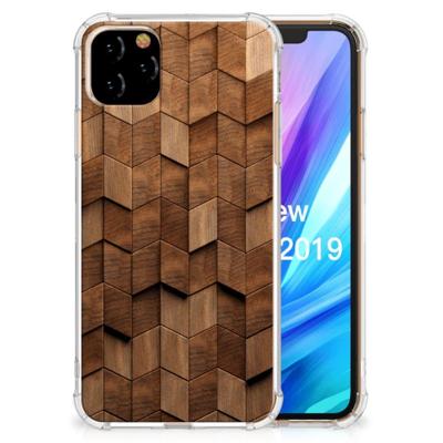 Stevig Telefoonhoesje voor Apple iPhone 11 Pro Max Wooden Cubes Stevig Telefoonhoesje voor Apple iPhone 11 Pro Max Wooden Cubes