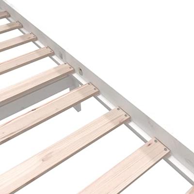Bedframe massief grenenhout wit 120x200 cm